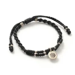 PHADUA Bracelets^/ Wax Cord Silver Double-Strand Top Bracelet