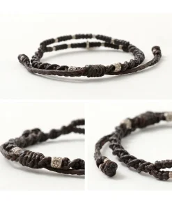 PHADUA Bracelets^/ Wax Cord Silver Double-Strand Top Bracelet