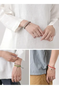 PHADUA Bracelets^/ Wax Cord Silver Double-Strand Top Bracelet