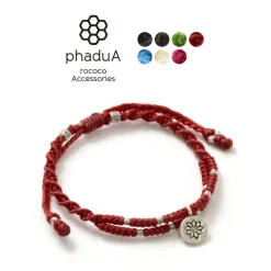 PHADUA Bracelets^/ Wax Cord Silver Double-Strand Top Bracelet