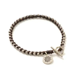 PHADUA Bracelets^/ Wax Cord Silver Series Bracelet