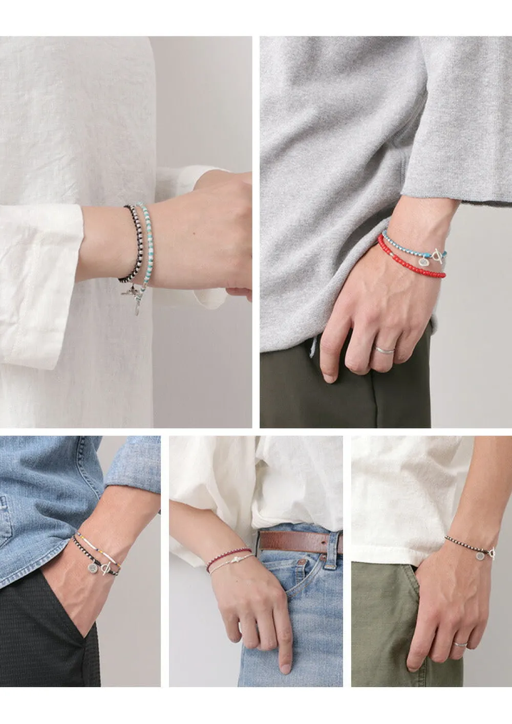 PHADUA Bracelets^/ Wax Cord Silver Series Bracelet