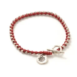 PHADUA Bracelets^/ Wax Cord Silver Series Bracelet