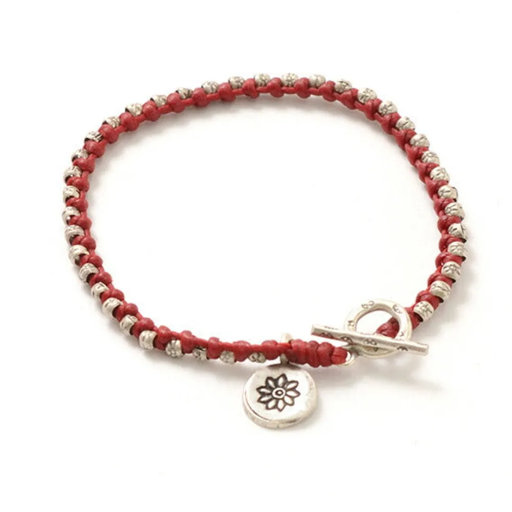 PHADUA Bracelets^/ Wax Cord Silver Series Bracelet