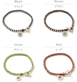 PHADUA Bracelets^/ Wax Cord Silver Series Bracelet