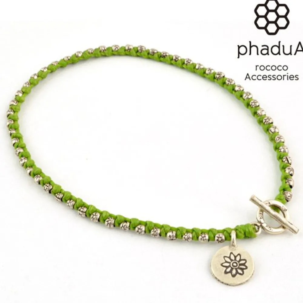 PHADUA Anklets^/ Wax cord silver series anklet
