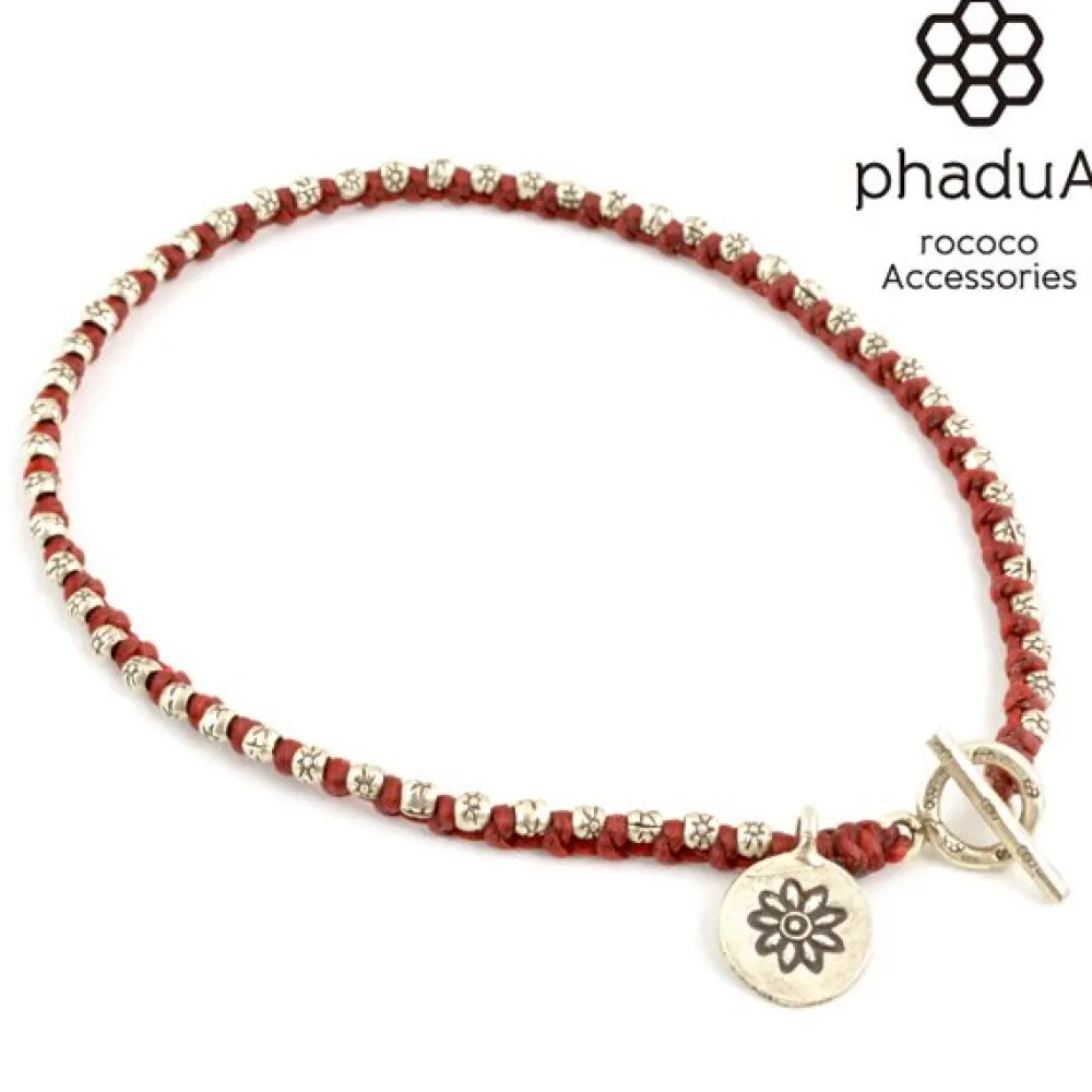 PHADUA Anklets^/ Wax cord silver series anklet
