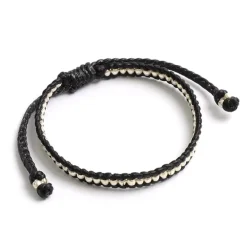 PHADUA Bracelets^/ Wax Cord Silver Series Bracelet