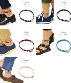 PHADUA Anklets^/ Wax Cord Silver Triple Anklet