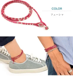PHADUA Anklets^/ Wax Cord Silver Wrap Bracelet/Anklet