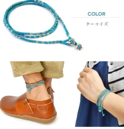 PHADUA Anklets^/ Wax Cord Silver Wrap Bracelet/Anklet