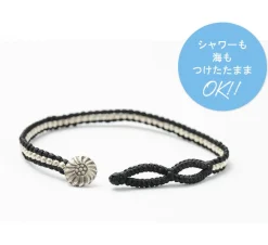 PHADUA Anklets^/ Waxed cord silver single strand concho bracelet