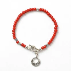 PHADUA Anklets^/ White Heart Bead Bracelet red