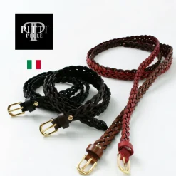 PITTI PELLE Belts^/ Mesh Leather Belt 15mm width