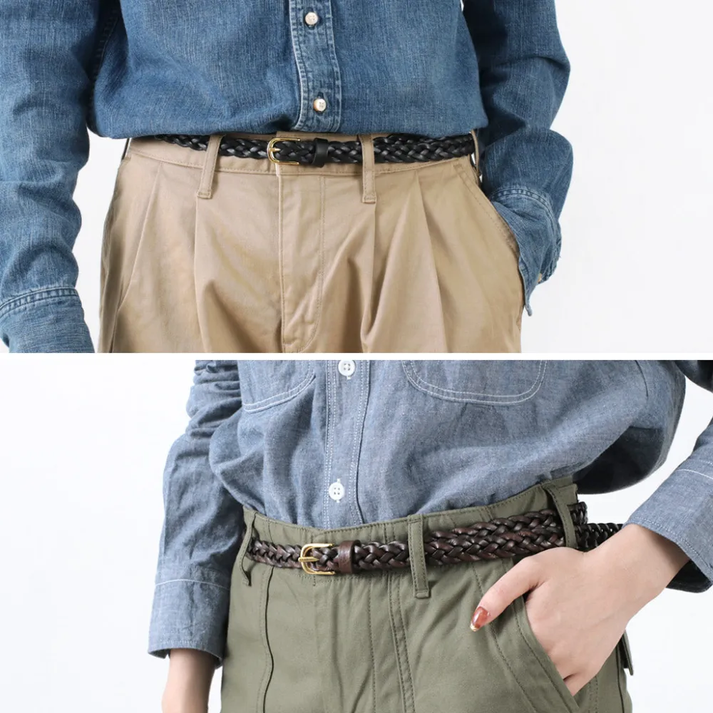 PITTI PELLE Belts^/ Mesh Leather Belt 15mm width