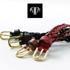 PITTI PELLE Belts^/ Mesh Leather Belt 15mm width