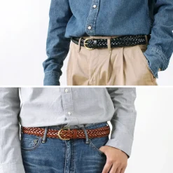 PITTI PELLE Belts^/ Mesh Leather Belt 30mm width