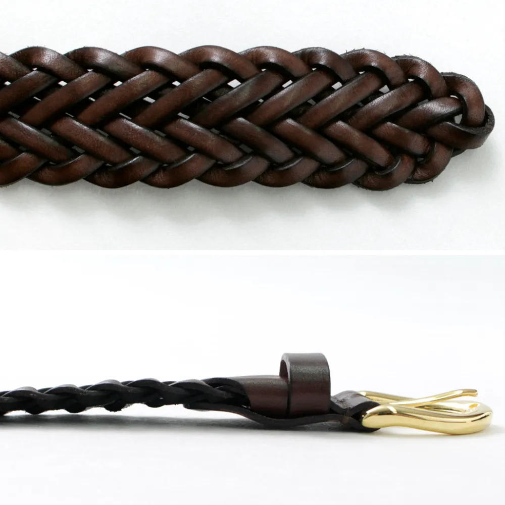 PITTI PELLE Belts^/ Mesh Leather Belt 30mm width