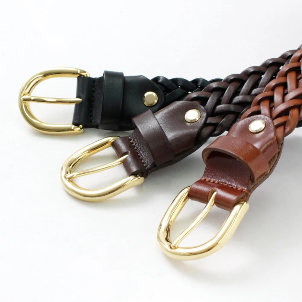 PITTI PELLE Belts^/ Mesh Leather Belt 30mm width