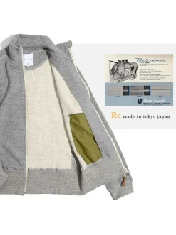 RE MADE IN TOKYO JAPAN Sweatshirts^/ Classic sweatshirt stand-up collar blouson