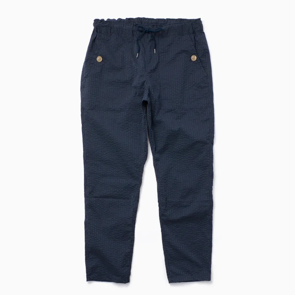 RE MADE IN TOKYO JAPAN Trousers^/ Coded COOLMAX seersucker ankle trousers
