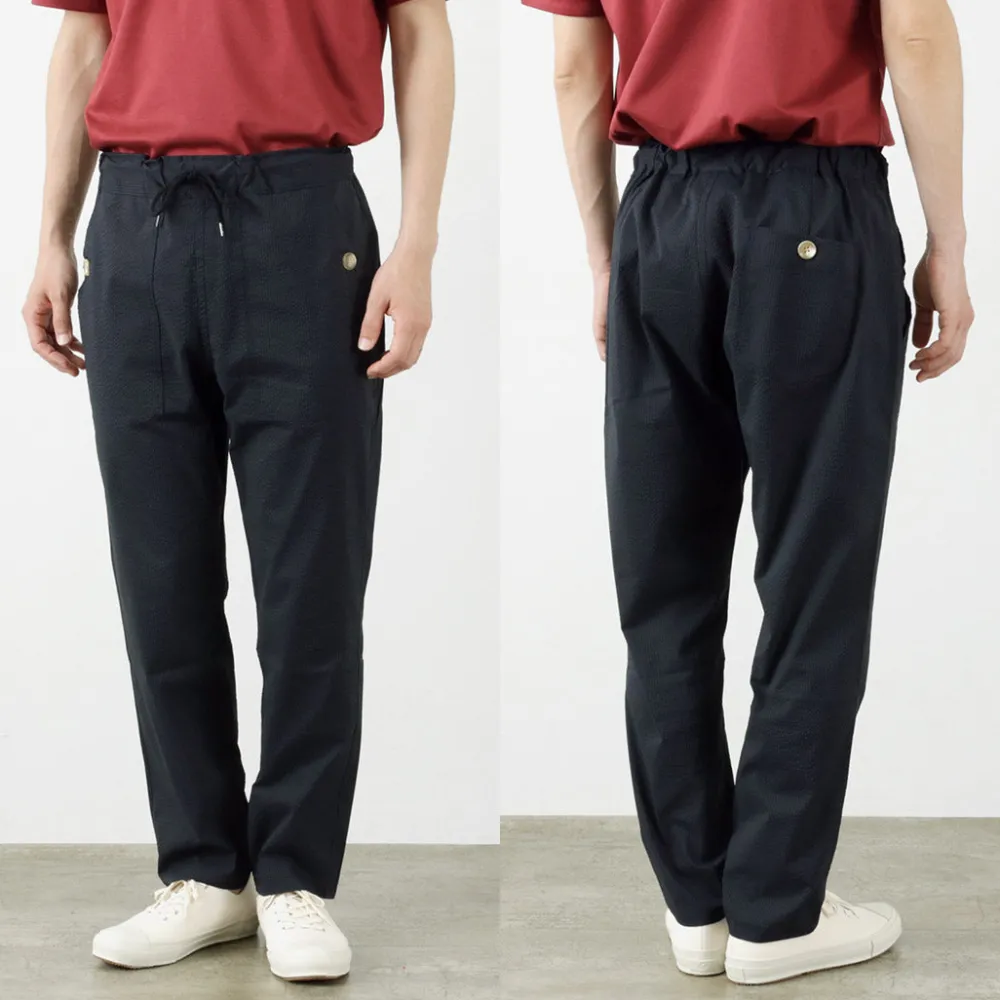 RE MADE IN TOKYO JAPAN Trousers^/ Coded COOLMAX seersucker ankle trousers