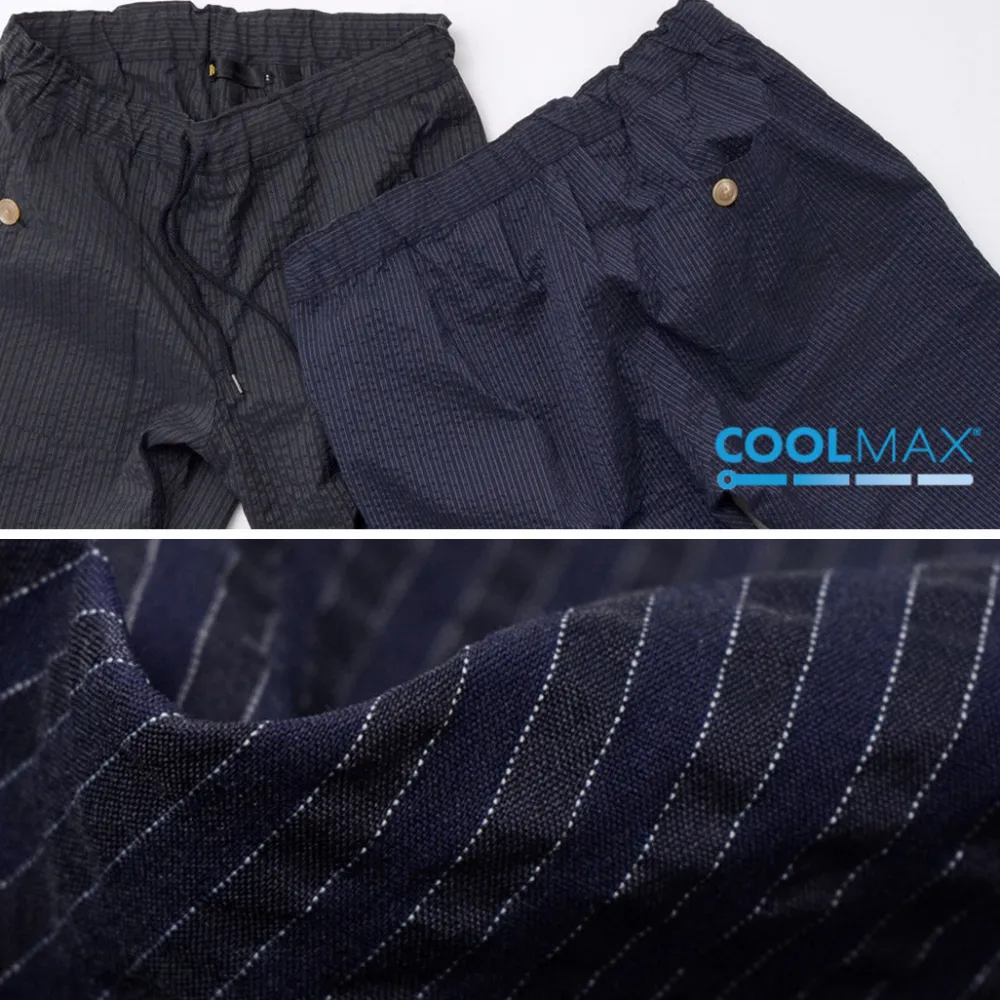 RE MADE IN TOKYO JAPAN Trousers^/ Coded COOLMAX seersucker ankle trousers