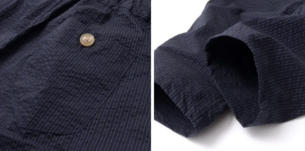 RE MADE IN TOKYO JAPAN Trousers^/ Coded COOLMAX seersucker ankle trousers