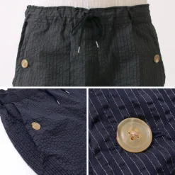 RE MADE IN TOKYO JAPAN Trousers^/ Coded COOLMAX seersucker ankle trousers