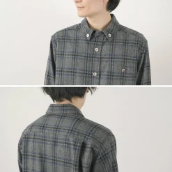 RE MADE IN TOKYO JAPAN Shirts^/ Craft Wool Check CPO Button Down Shirt
