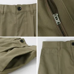 RE MADE IN TOKYO JAPAN Work Pants & Chinos^/ Cotton hard twill tuck wide pants