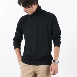 RE MADE IN TOKYO JAPAN Knits^/ Dress Wool Jersey Turtleneck