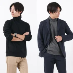 RE MADE IN TOKYO JAPAN Knits^/ Dress Wool Jersey Turtleneck