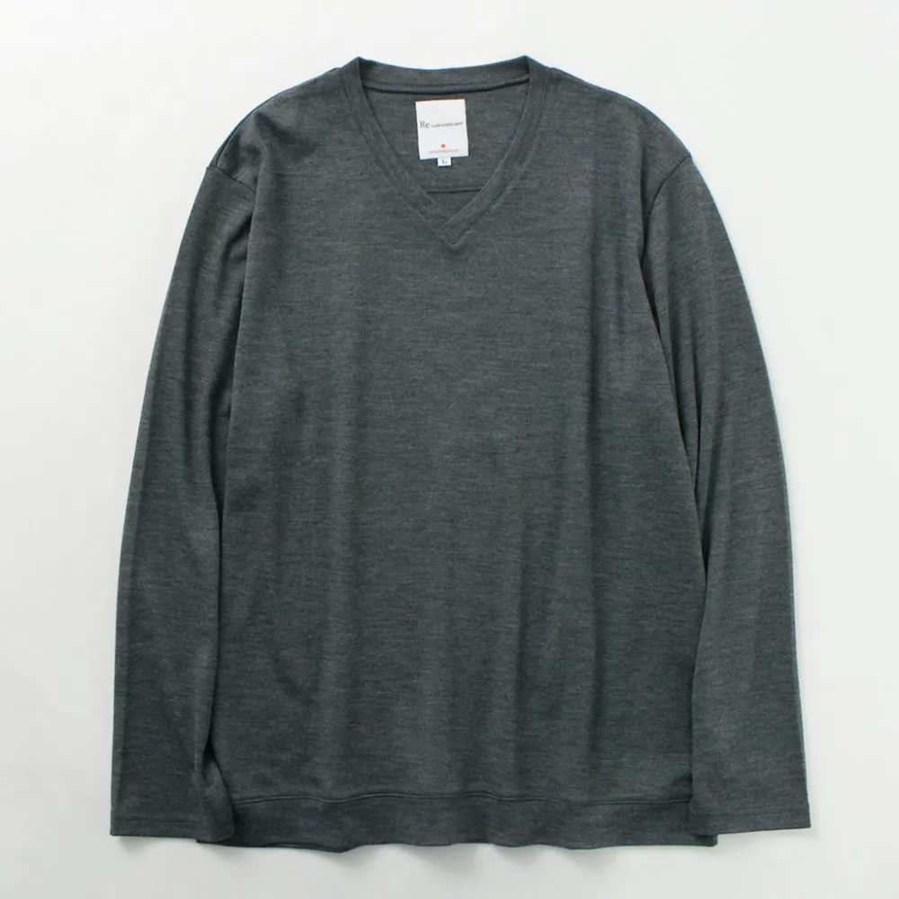 RE MADE IN TOKYO JAPAN Knits^/ Dress Wool Knit V-Neck
