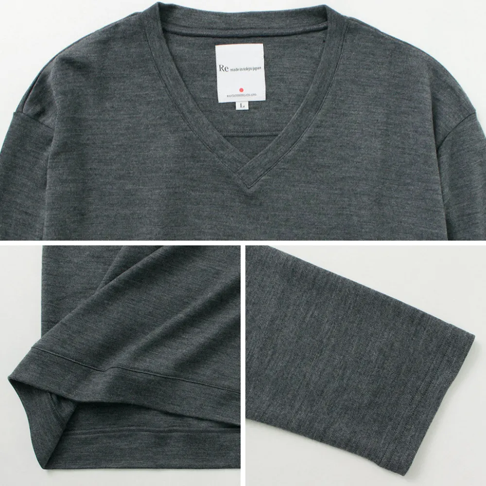 RE MADE IN TOKYO JAPAN Knits^/ Dress Wool Knit V-Neck