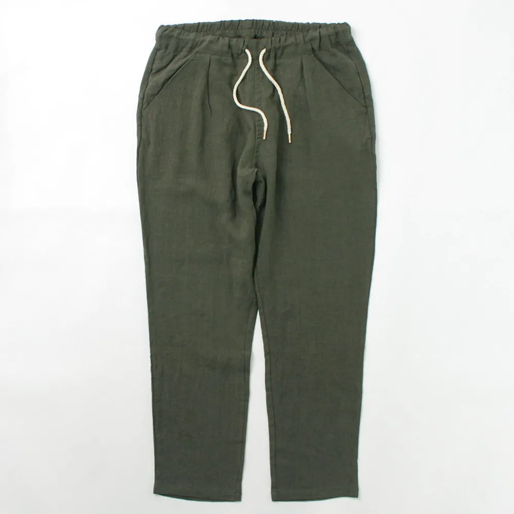 RE MADE IN TOKYO JAPAN Trousers^/ French Linen Tucked Pants