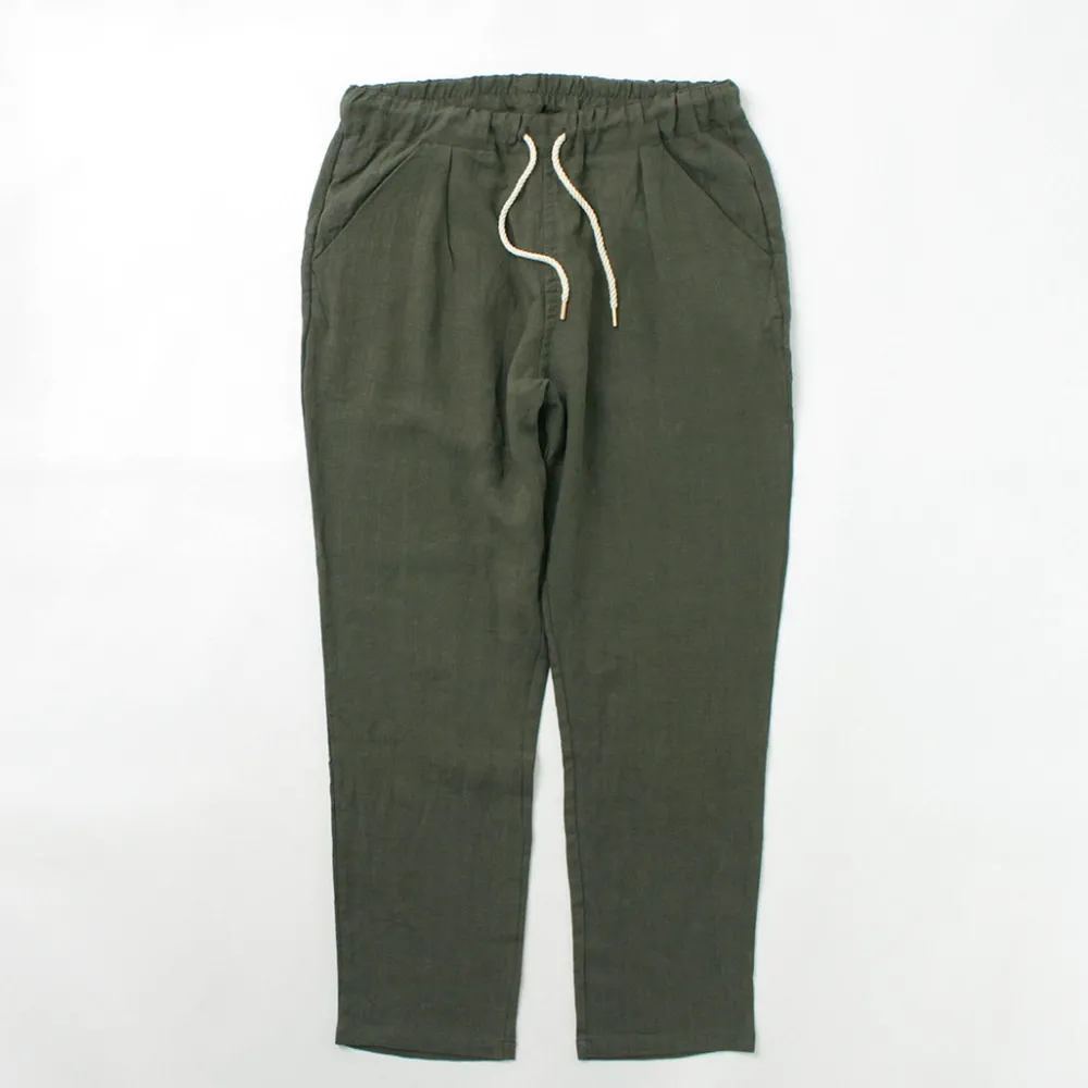 RE MADE IN TOKYO JAPAN Trousers^/ French Linen Tucked Pants