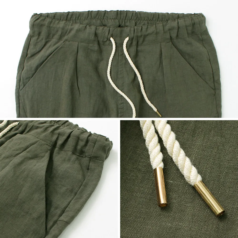RE MADE IN TOKYO JAPAN Trousers^/ French Linen Tucked Pants