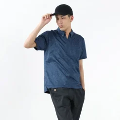 RE MADE IN TOKYO JAPAN T-Shirts^/ Indigo Kanoko Button Down Skipper BD Skipper