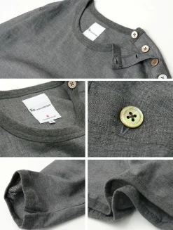 RE MADE IN TOKYO JAPAN Shirts^/ Linen Canvas Button Basque / 7 Minute Sleeve