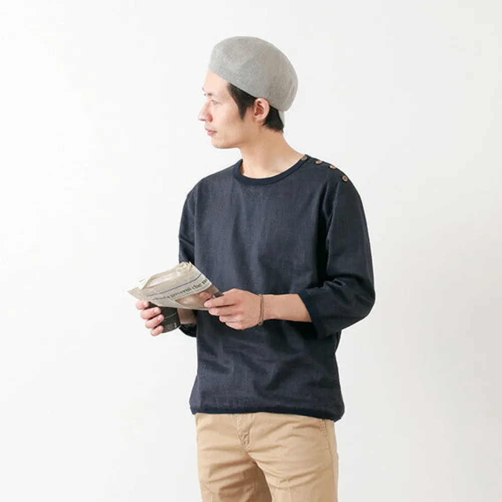 RE MADE IN TOKYO JAPAN Shirts^/ Linen Canvas Button Basque / 7 Minute Sleeve