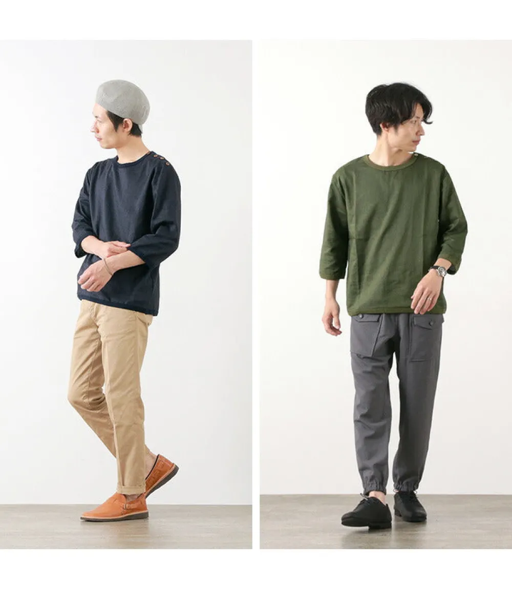 RE MADE IN TOKYO JAPAN Shirts^/ Linen Canvas Button Basque / 7 Minute Sleeve