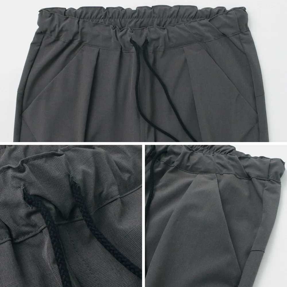 RE MADE IN TOKYO JAPAN Shorts^/ Light Glen Check Tucked Half Pants charcoal