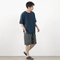 RE MADE IN TOKYO JAPAN Shorts^/ Light Glen Check Tucked Half Pants charcoal