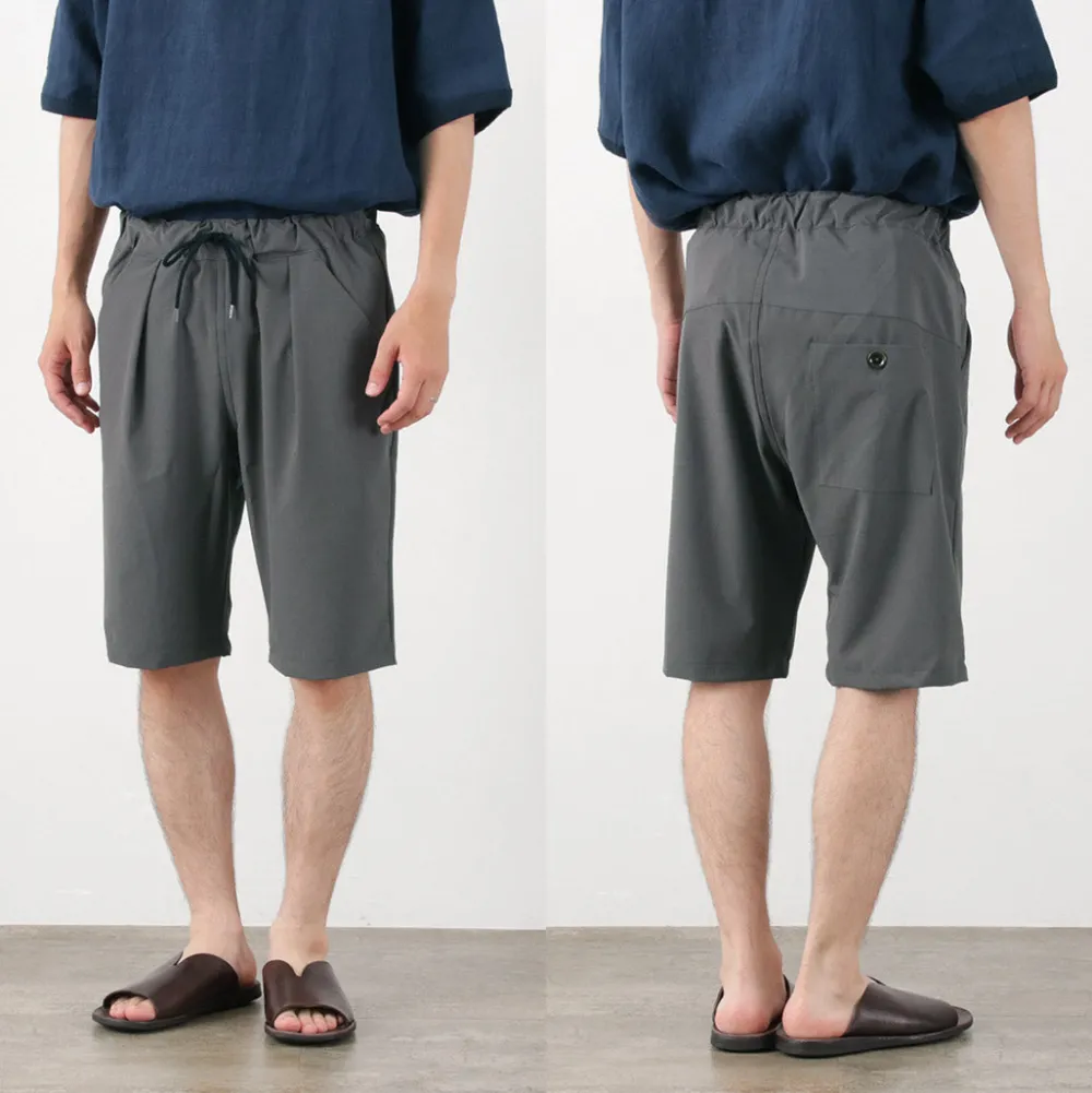 RE MADE IN TOKYO JAPAN Shorts^/ Light Glen Check Tucked Half Pants charcoal