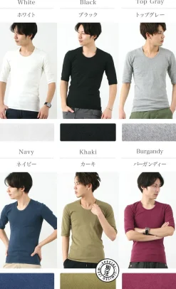 RE MADE IN TOKYO JAPAN T-Shirts^/ Perfect Inner Half Sleeve U-Neck