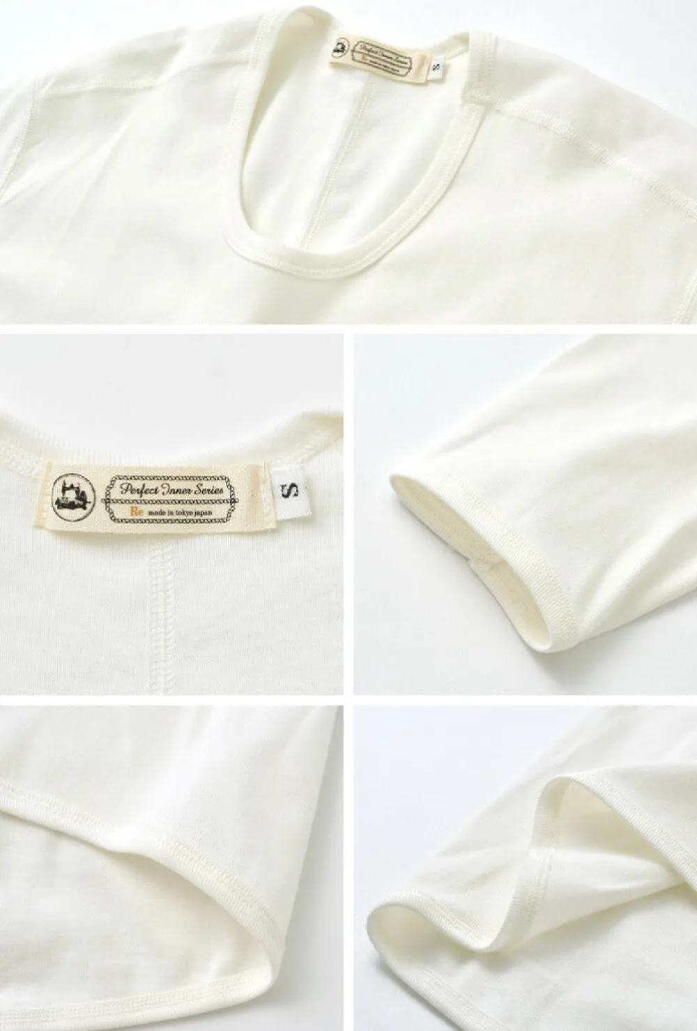 RE MADE IN TOKYO JAPAN T-Shirts^/ Perfect Inner Half Sleeve U-Neck