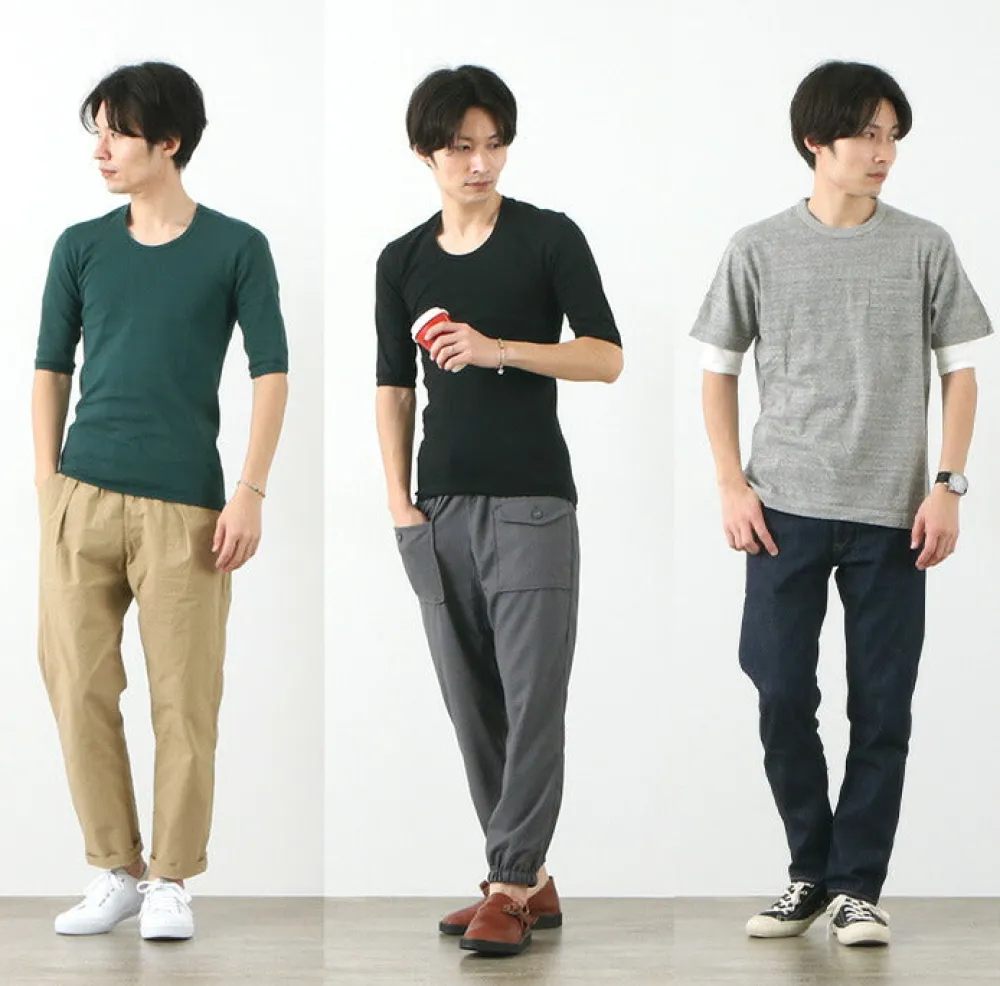 RE MADE IN TOKYO JAPAN T-Shirts^/ Perfect Inner Half Sleeve U-Neck