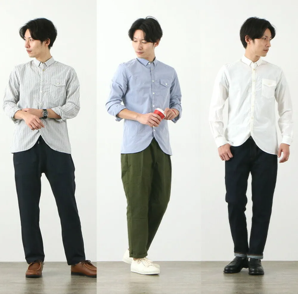RE MADE IN TOKYO JAPAN Shirts^/ Supima Typewriter Round Hem Shirt