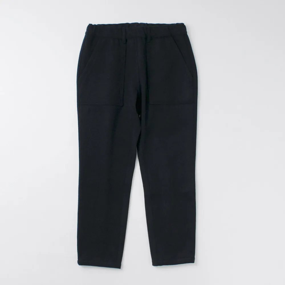 RE MADE IN TOKYO JAPAN Trousers^/ Super 140 Wool Melton Easy Slacks navy